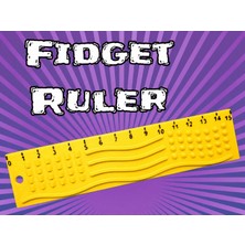 Alvera Dokunsal Fidget Cetveli – 3D Baskı Kabartmalı Stres ve Odaklanma Oyuncağı - Sarı