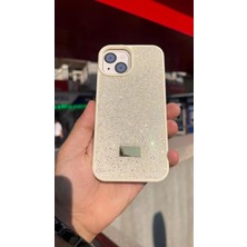 İzel Aksesuar Apple Iphone 14 Içi Kadife Taşlı Işıltılı Pırlanta Silikon Kapak Kılıf