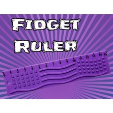 Alvera Dokunsal Fidget Cetveli – 3D Baskı Kabartmalı Stres ve Odaklanma Oyuncağı - Mor