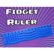 Alvera Dokunsal Fidget Cetveli – 3D Baskı Kabartmalı Stres ve Odaklanma Oyuncağı - Mavi