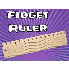 Alvera Dokunsal Fidget Cetveli – 3D Baskı Kabartmalı Stres ve Odaklanma Oyuncağı - Bej