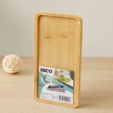 Hace Bazaar Bambu Ahşap Dikdörtgen Mini Tepsi 12 x 23.4 x 0.8 cm -Hcb