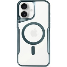 Akıllı Bayi Apple iPhone 16 Kılıf Boyi Magsafe Silikon Kapak - Turkuaz Aby