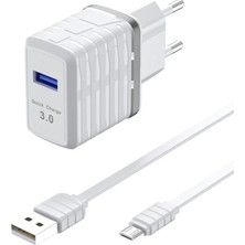 Akıllı Bayi C32Q 3.0 Quick Micro USB Seyahat Şarj Cihazı Aby