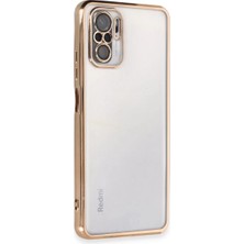 Akıllı Bayi Xiaomi Redmi Note 10 Kılıf Razer Lensli Silikon - Gold Aby