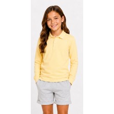Mavimoure Unisex Pamuklu Düz Dokuma Polo Yaka Okul T-Shırt
