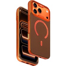 HDD Apple ile Uyumlu iPhone 17 Pro Max HBC-461 Olivine Magneticsave Kapak - Turuncu