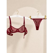 Transparan Tül Sütyen ve String Takım