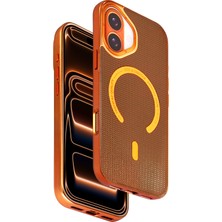 HDD Apple ile Uyumlu iPhone 17 HBC-461 Olivine Magneticsave Kapak - Turuncu