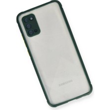 TKÇ Samsung Galaxy A02S Kılıf Miami Şeffaf Silikon - Koyu Yeşil