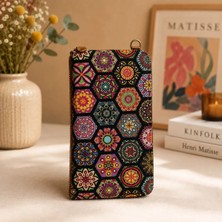 Eos Kolektif Taba Mandala Desenli Goblen Çapraz Telefon Çantası