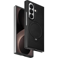 HDD Samsung ile Uyumlu Galaxy Z Fold 8 Ultra HBC-386 Skafta Magneticsave Standlı Kapak - Siyah