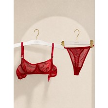 Transparan Tül Sütyen ve String Takım