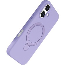 TKÇ Apple Iphone 16 Regal Magsafe Standlı Kapak - Lila