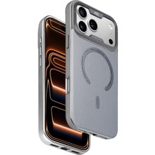 HDD Apple ile Uyumlu iPhone 17 Pro Max HBC-461 Olivine Magneticsave Kapak - Titan Gri