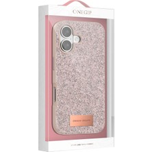 TKÇ Onegif Apple Iphone 17 Pro Max Bright Simli Kapak - Lila