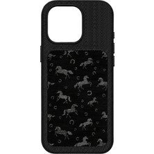 Fuchsia Apple ile Uyumlu iPhone 15 Royal Magneticsave Kapak - Siyah
