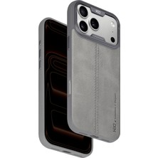 HDD Apple ile Uyumlu iPhone 17 Pro HBC-467 Chlorite Magneticsave Kapak - Titan Gri