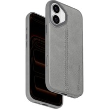 HDD Apple ile Uyumlu iPhone 17 HBC-467 Chlorite Magneticsave Kapak - Titan Gri