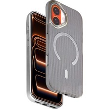 HDD Apple ile Uyumlu iPhone 17 HBC-461 Olivine Magneticsave Kapak - Titan Gri