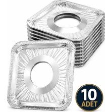 3b Trend 10 Adet Alüminyum Ocak Koruyucu 23X23 cm – Ocak Üstü Yağ Kir Koruma Levhası 11 cm Iç Çap