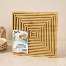 Marsilyan Bambu Servis ve Sunum Tahtası 28X28 cm (Çift Taraflı)