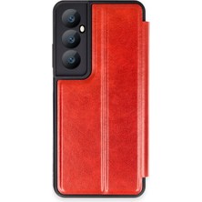 TKÇ Realme C65 Kılıf Flip Cover - Kırmızı