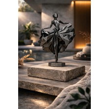 Hanori Collection Libra | Dekoratif Balerin – Minimal Low-Poly Heykel | Geometrik Tasarım Obje | 3D Baskı Sanatı