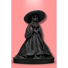 Hanori Collection La Catrina Iı | Iskelet Kadın Biblo | Mistik Victoria Dönemi Gotik Heykel | 3D Baskı Sanatı