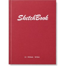 Pagos Yayınları Wise Owl Premium A4 SketchBook Sert Kapak Eskiz Defteri | 120 gr Kağıt | 50 Yaprak (100 Sayfa) | Karakalem & Teknik Çizim İçin