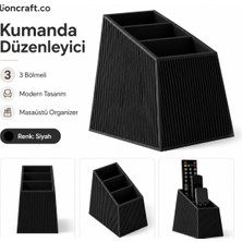 3 Bölmeli Kumanda Standı Düzenleyici Organizer Tv Klima Kumandalık Modern Masaüstü Tasarım Stand