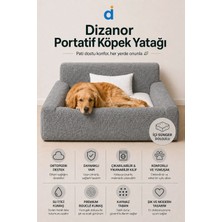 Dizanor Softnest 3in1 Modüler Köpek Yatağı– Ortası Bombeli, Sünger Dolgulu, Anti - Slip Tabanlı ve Yastıklı Konfor Seti