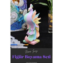Hanori Collection Pavo - Boyanabilir Tavus Kuşu Figürü (Pastel Renk Versiyon) - Sanatsal Meditatif Hobi Kiti🎨