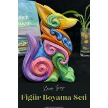 Hanori Collection Sessiz Bekçi – Hanori Imago Seri 3D Boyanabilir Mistik Kedi Figürü - Akrilik Boya Dahil Hobi Seti🎨