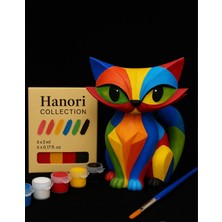Hanori Collection Hanori Imago Serisi 3D Boyanabilir Mistik Kedi Figürü - Akrilik Boyalı Yetişkin Hobi Seti 🎨