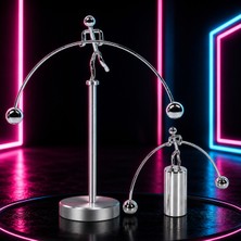 Kuzey Oyuncak Yüksek Kalite 2 Pcs Dynamic Balancing Instrument 2 Adet Metal Denge Adam Dekor Obje Yılbaşı Hediyesi