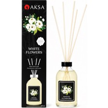 MYBEDESTEN Aksa White Flowers Beyaz Çiçekler Çubuklu Oda Kokusu 100 ml
