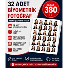 Tanex 32'li Vesikalık Biyometrik Fotoğraf Baskısı 4,5x6 cm | Pasaport, Kimlik, Ehliyet ve Resmi Işlemler