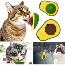Jetfast Doğal Catnipli Yenilebilir Dönen Kedi Nanesi Otu Oyun Topu Top Oyuncak Kedi Yalama Topu Avokado