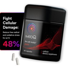 MitoQ Pure Advanced Mitochondria Supplement - Superior Bioavailability To COQ10 - Patented Vitality Supplement For Sustained Energy, Heart Health, Metabolic Support, And Healthy Aging (60 Capsules)