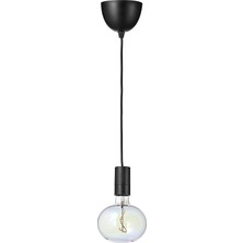 IKEA Modern Siyah LED Ampul - Şık Ev Ofis Dekoratif Aydınlatma - Modern Tasarım