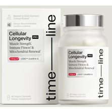 Timeline Cellular Longevity Pro, Mitopure (Urolithin-A) 1000MG 60 Veg Capsules