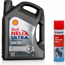 Shell Helix Ultra Pro Af 5W-30 7 Litre + Würth Balata Spreyi 500 ml