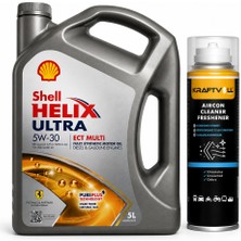 Shell Helix Ultra 5W-30 Ect Multi 5 Litre + Klima Bombası 200 ml