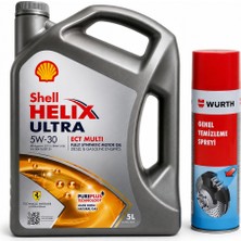 Shell Helix Ultra 5W-30 Ect Multi 5 Litre + Würth Balata Spreyi 500 ml
