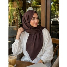 Bambu Kraş Eşarp - Koyu Kahverengi
