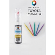 COLORGUARD Toyota 1G3 Metalik Gri Rötuş Boyası ve 5'li Rötuş Çubuğu Hassas Uygulama Seti