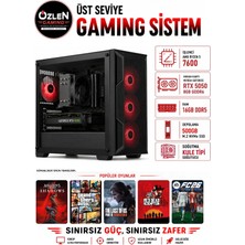 Özlen X87 RYZEN 5 7600 RTX 5050 8GB 16GB DDR5 RAM 500GB M.2 SSD Oyuncu Bilgisayarı