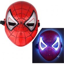 Işıklı Spiderman Maske - LED Işıklı Örümcek Adam Kostüm Maskesi