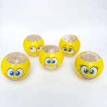3D Emoji Çim Adam - Seramik Gövdeli Eğlenceli Çim Tohumlu Emoji Aksesuarı
